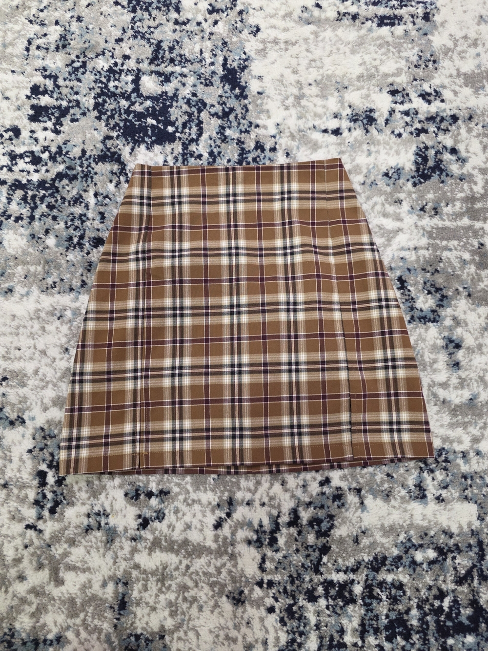 Brandy Melville Brown Plaid Mini Skirt